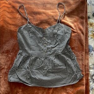 Potter's Pot Black and White Checkered Blouse